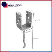 121 x 300 x 60 x 4 mm / Hot Dip Galvanized